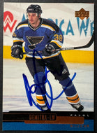 Pavol Demitra Signed Upper Deck Autographed St. Louis Blues NHL Hockey Card