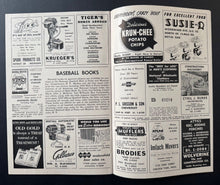 Load image into Gallery viewer, 1954 Briggs Stadium Detroit Tigers Press Score Book Program MLB Baseball
