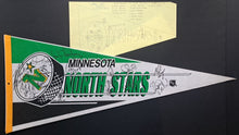 Load image into Gallery viewer, 1990 Vintage Minnesota North Stars NHL Multi-Signed Autographed x14 Team Pennant
