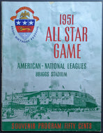 1951 MLB All Star Game Program Jackie Robinson Joe DiMaggio Ted Williams Vintage