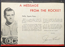 Load image into Gallery viewer, 1963 Maurice Richard Hockey Instructional Booklet NHL Montreal Canadiens Vintage

