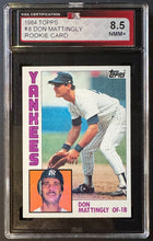 Load image into Gallery viewer, 1984 Topps MLB #8 Don Mattingly New York Yankees Rookie Baseball Card KSA Vtg
