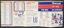 Load image into Gallery viewer, 1977/1978 Molson's NHL Pocket Schedule Hockey Vintage Calendar
