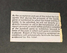 Load image into Gallery viewer, 1960 MLB Cleveland Indians Vintage Baseball Game Rain Check Ticket Stub
