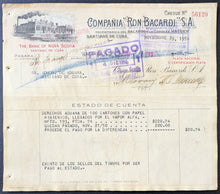 Load image into Gallery viewer, 1950 Bacardi Rum Company Santiago Cuba Cheque - Account With Bank Of Nova Scotia
