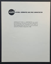 Load image into Gallery viewer, Neil Armstrong Signed Autographed NASA Issue Photo PSA DNA RR LOA Inscription
