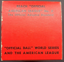 Load image into Gallery viewer, c1940s William Harridge American League Reach Baseball + Original Box VTG MLB
