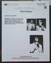 Load image into Gallery viewer, 1971 Las Vegas Hotel Menu Elvis Presley Photo + Facsimile Autograph Signature
