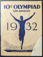 1932 Los Angeles Olympics Full Schedule Booklet Goodrich Tires Vintage USA