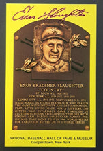 Load image into Gallery viewer, 1985 Enos Slaughter Baseball Hall Of Fame Signed Postcard JSA Certified
