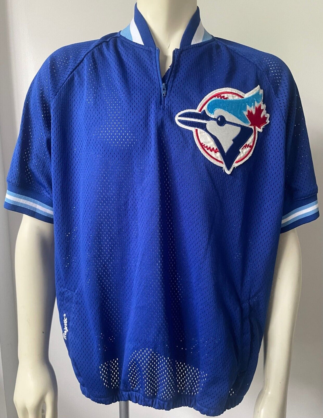 1992-1995 Al Leiter Team Issued Toronto Blue Jays Zip-Up Batting Practice Jersey