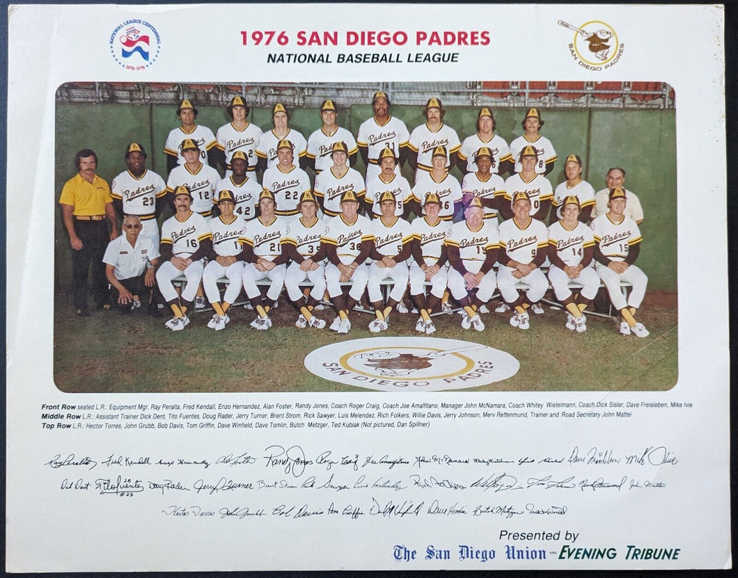 1976 & 1977 San Diego Padres Team Photos MLB Baseball Vintage Dave Winfield