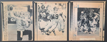 Load image into Gallery viewer, 3 Original NFL Football Wire Photos Cleveland Browns Bernie Kosar QB Vintage
