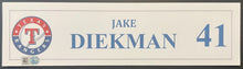 Load image into Gallery viewer, Jake Diekman Texas Rangers Game-Used 2015 ALDS Game 5 Locker Name Plate MLB Holo
