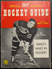 Load image into Gallery viewer, National 1947 Official Hockey Guide Edited By James C. Hendy Who&#39;s Who In Hockey
