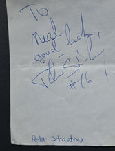 Load image into Gallery viewer, Peter + Anton Stastny Brothers Signed Autographed Sheet NHL Vtg Hall Of Fame
