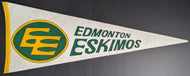1970's Edmonton Eskimos Vintage Felt Pennant CFL Canadian Football League Banner