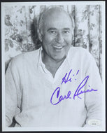 Carl Reiner Signed Autographed B&W Photo Vintage Actor JSA COA Authenticated