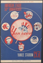 Load image into Gallery viewer, 1951 Yankee Stadium Program Cleveland Indians MLB Baseball New York Vintage
