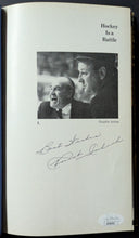 Load image into Gallery viewer, 1969 Punch Imlach Signed Autographed Hardcover Book Hockey Is A Battle JSA Vtg
