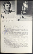 1970-71 Vic Hadfield New York Rangers Signed Autographed NHL Media Guide Page