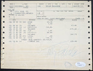 1981 Telly Savalas Signed Autographed Vintage Hotel Bill JSA Authenticated