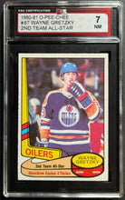 Load image into Gallery viewer, 1980-81 Wayne Gretzky Edmonton Oilers  O-Pee-Chee Hockey Card #87 KSA 7 NM
