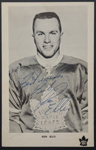 Load image into Gallery viewer, 1960s Ron Ellis Signed Toronto Maple Leafs Issued Postcard Autograph NHL Hockey
