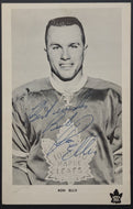 1960s Ron Ellis Signed Toronto Maple Leafs Issued Postcard Autograph NHL Hockey