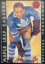 Load image into Gallery viewer, 1937 Toronto Maple Leafs Program Detroit Red Wings Hockey NHL Syl Apps Vintage
