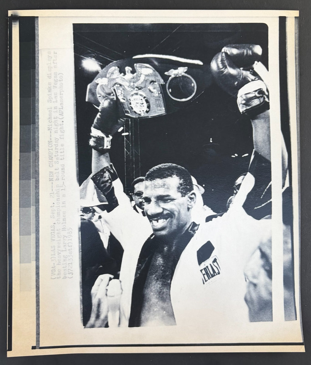 1985 Original Michael Spinks Boxing Photos Heavyweight Larry Holmes Bo ...