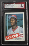 1985 Topps MLB #627 Eric Davis Cincinnati Reds Baseball Rookie Card KSA Vintage