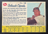 1962 Post Canadian Orlando Cepeda San Francisco Giants Baseball Card MLB