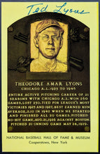 Load image into Gallery viewer, 1955 Ted Lyons Baseball Hall Of Fame Plaque Signed Postcard JSA Certified
