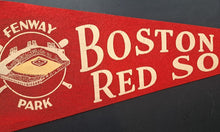 Load image into Gallery viewer, Circa 1940s Boston Red Sox Fenway Park Vintage Full Sized MLB Pennant
