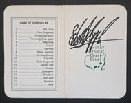 Augusta National Golf Club Stuart Appleby Signed Scorecard JSA Authenticated