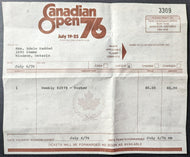 1976 Canadian Open PGA Tournament Collection Press Pass + Pin Ticket Stub Button