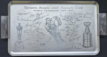 Load image into Gallery viewer, 1962-63 Toronto Maple Leafs Stanley Cup Team Facsimile Signature Tray NHL Hockey
