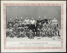 Load image into Gallery viewer, 1934 Ace Bailey Benefit Game NHL All Star Team Vintage Photo CCM Promo
