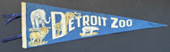 Circa 1940s Detroit Zoo 26 Inch Pennant With Tassels Vintage Marketing