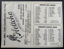 Load image into Gallery viewer, Red Wings Vs Maple Leafs Vintage Pre-Season NHL Program Terry Sawchuk 1st Game
