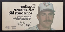 Load image into Gallery viewer, Circa 1982 Toronto Blue Jays Signed Autographed Dave Steib TTC Subway Sign MLB
