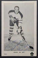 1960s Red Kelly Signed Toronto Maple Leafs Issued Postcard Autograph NHL Hockey