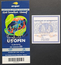 Load image into Gallery viewer, 2019 US Open Signed Finals Ticket Bianca Andrescu Serena Williams LOA WTA
