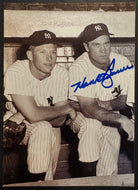 Hank Bauer Signed Autographed Photo With Mickey Mantle Baseball New York Yankees