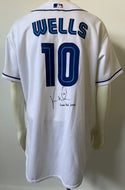 Vernon Wells Game Used Autographed Majestic Toronto Blue Jays Jersey Signed MLB