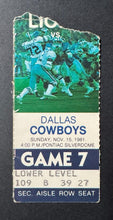 Load image into Gallery viewer, 1981 Pontiac Silverdome Ticket Stub Detroit Lions Dallas Cowboys NFL Football
