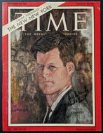 1962 Ted Kennedy Autographed Time Magazine Cover Signed American Politics USA