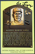 1977 Al Lopez Baseball Hall Of Fame Plaque Signed Postcard JSA Certified
