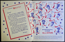 Load image into Gallery viewer, 1977 International League All Star Game Vintage Lineup Sheet Program Red Sox
